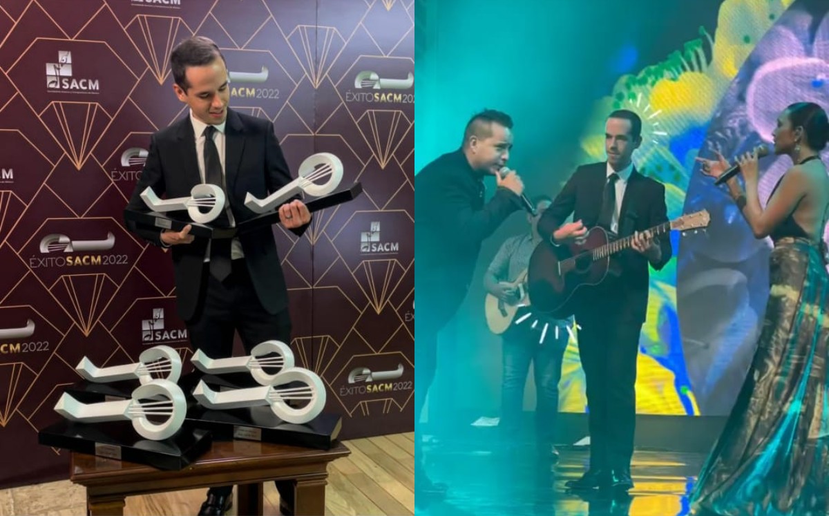 Edgar Barrera, compositor de Tamaulipas, recibe premios de SACM. (@edgarbarrera)