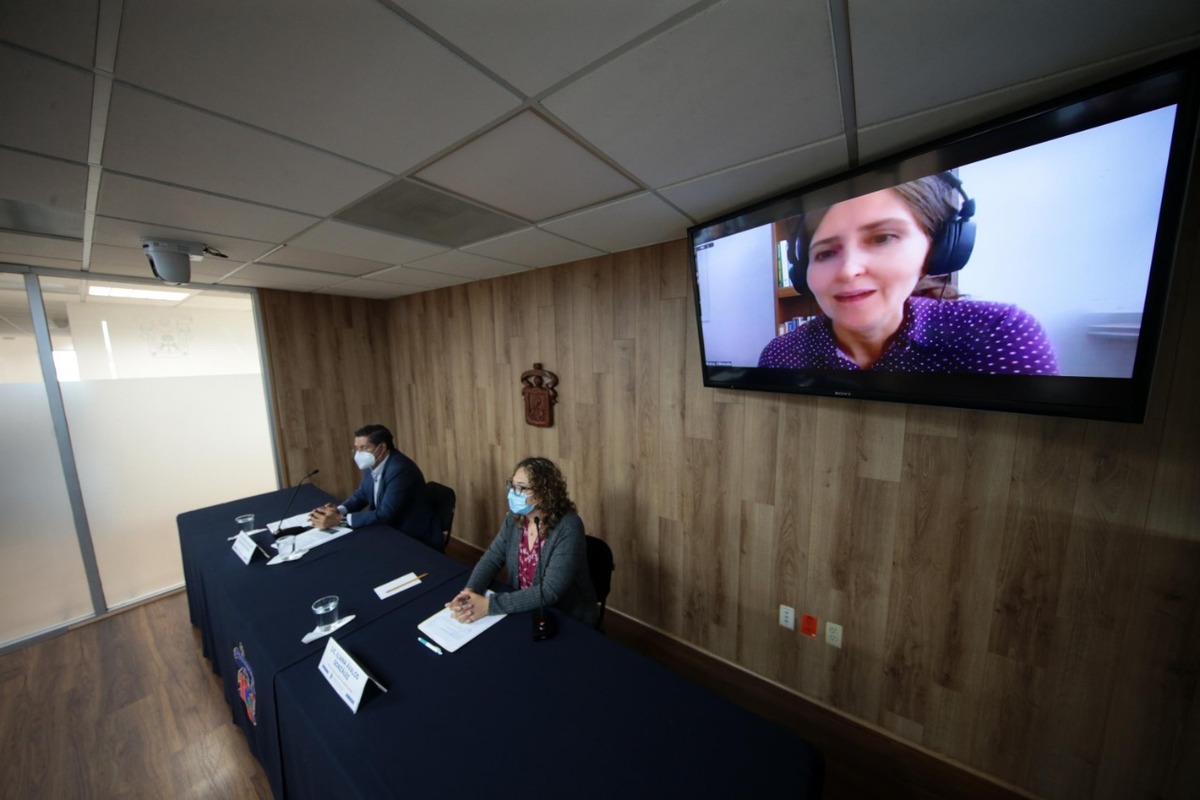 La noticia se dio a conocer en rueda de prensa en la que se estableció contacto virtual con Alma Rosa Mancilla Sánchez (Cortesía)