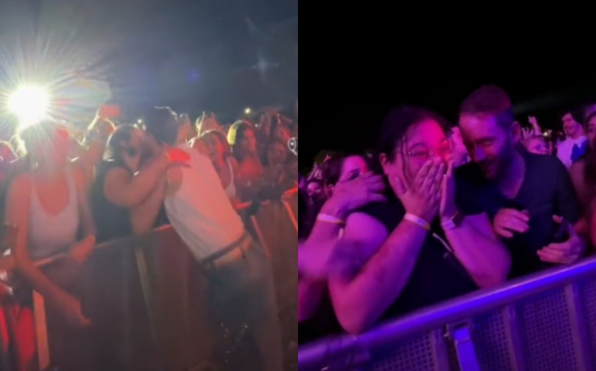 Yatra besa a fan en concierto