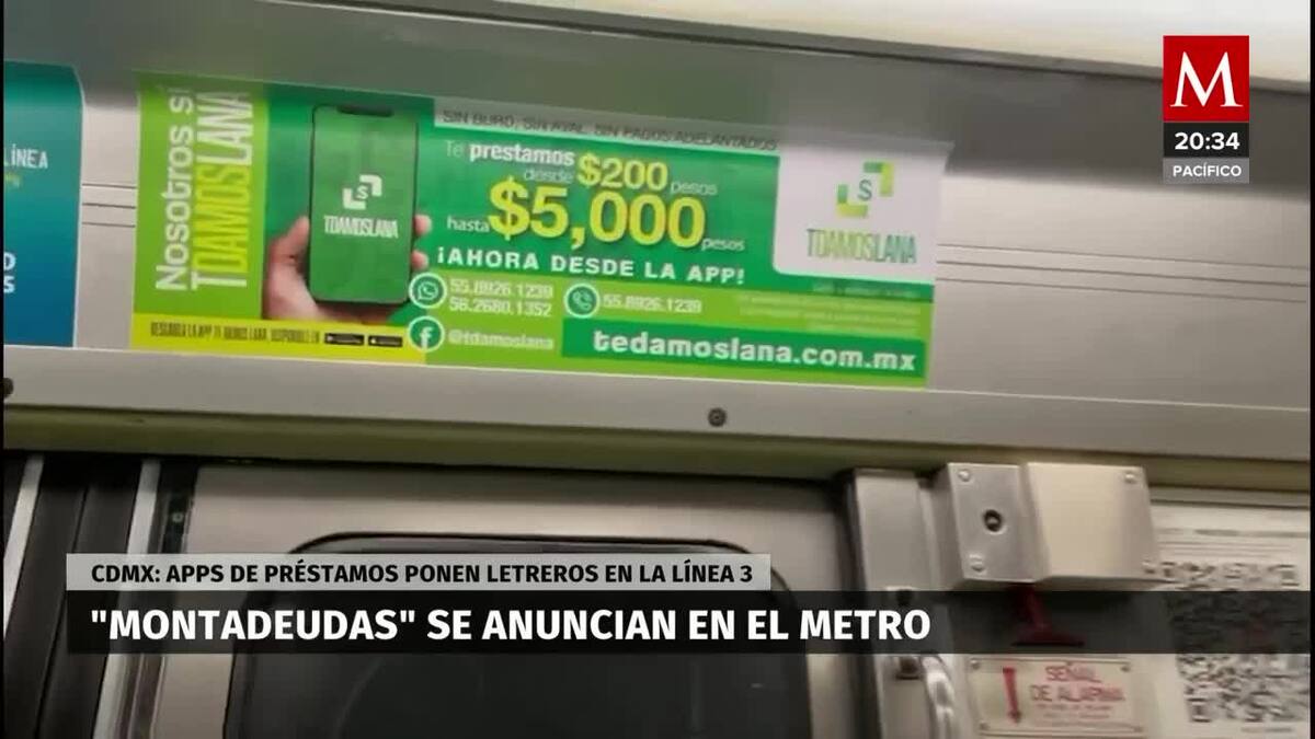 Apps de prestamos se anuncian en el metro de la CdMx