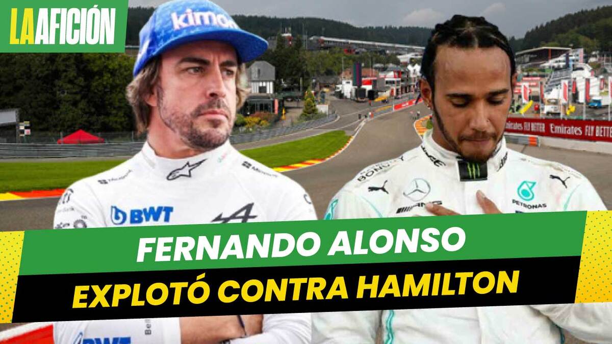 Fernando Alonso estalla contra Hamilton por choque en GP de Bélgica