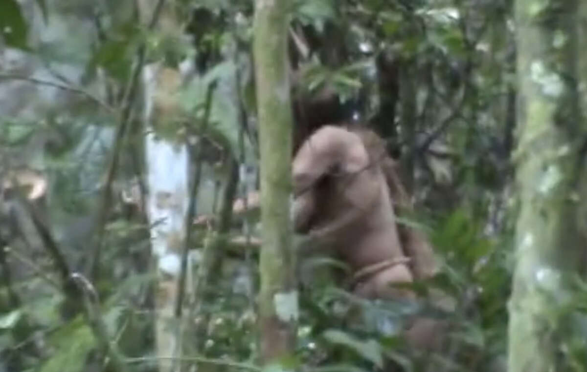 ’El hombre del agujero', grabado durante una misión de vigilancia del Gobierno de Brasil | FUNAI
