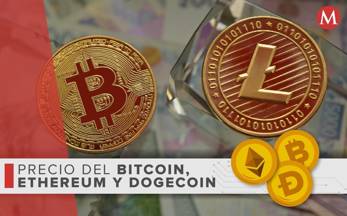 Precio-bitcoin ethereum dogecoin-HOY.  29-agosto 2022. México