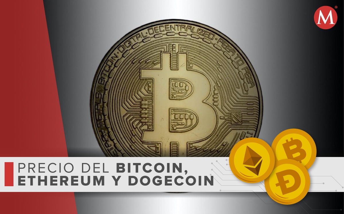 Precio-bitcoin ethereum dogecoin-HOY.  30-agosto 2022. México