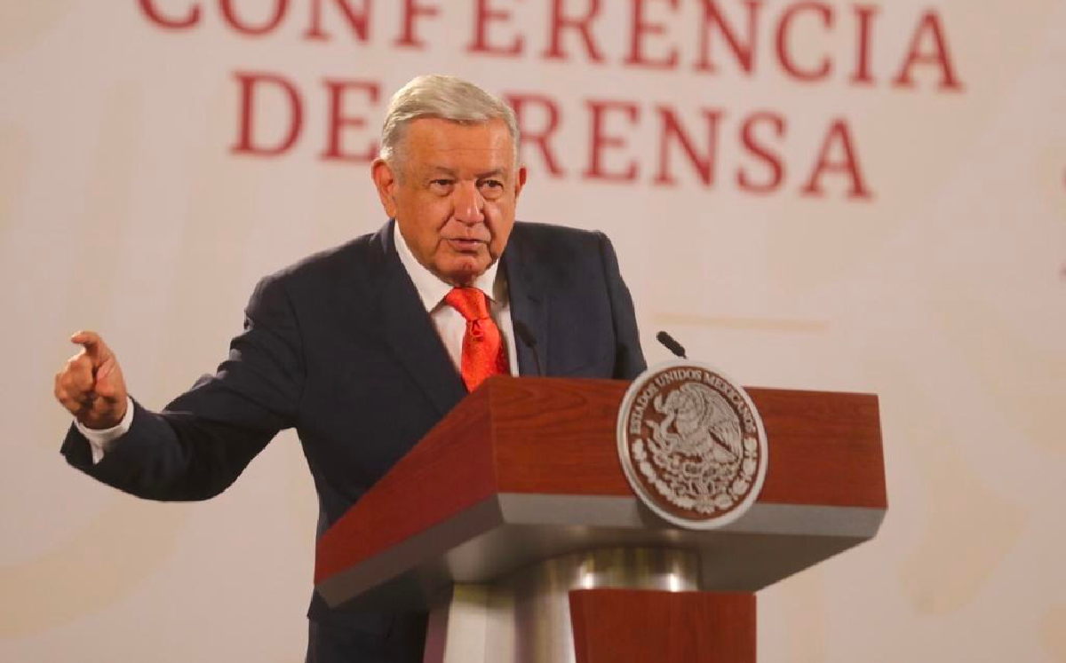 El presidente López Obrador hoy durante su conferencia mañanera. | Jorge Carballo