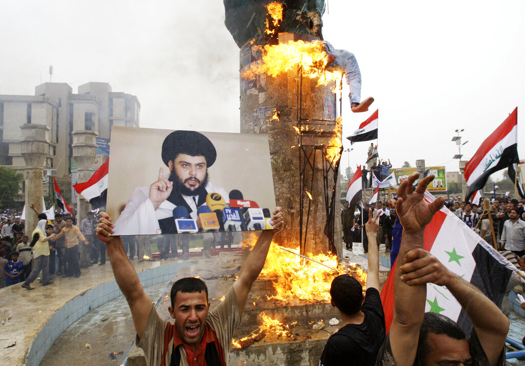 La protestas en Irak se desembocaron tras la renuncia de un político. (AP)