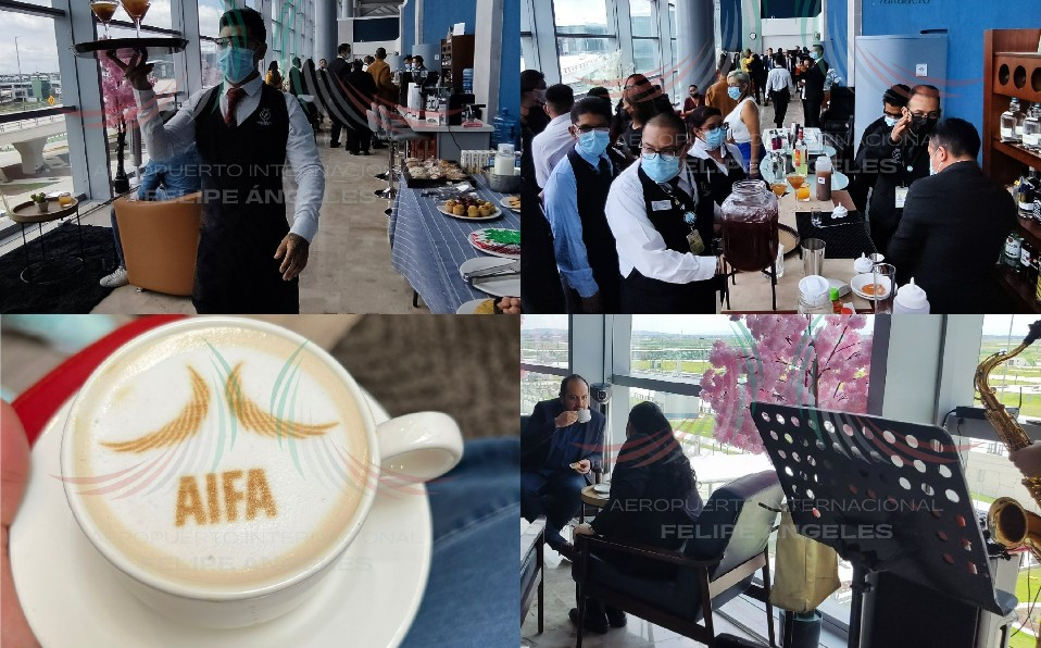 La terraza-sala VIP del AIFA fue inaugurada este miércoles. (Foto: Especial)