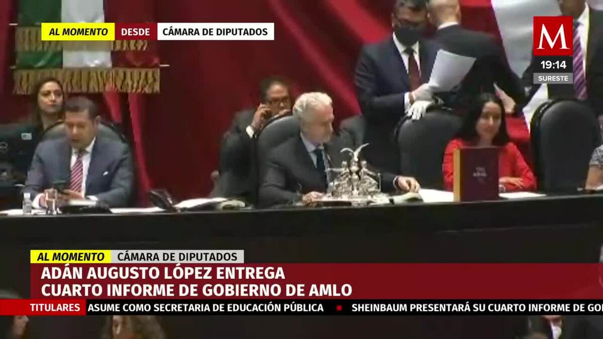 Adán Augusto López entrega Cuarto Informe de Gobierno de AMLO en San Lázaro