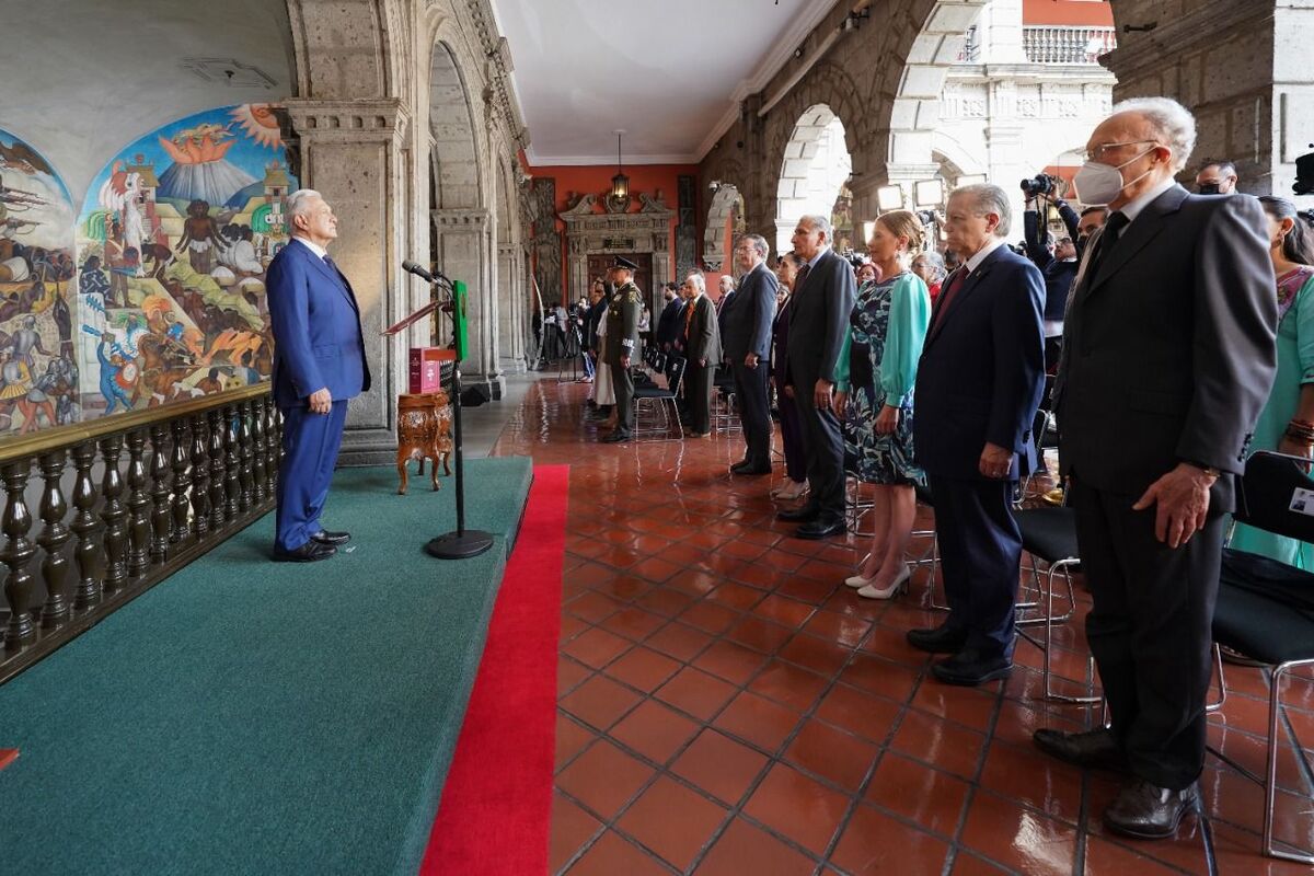 El mensaje del Presidente se realizó en Palacio Nacional. | Especial