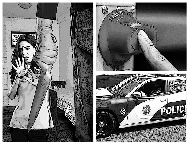 La mujer pidió ayuda mediante un botón pánico del C2.