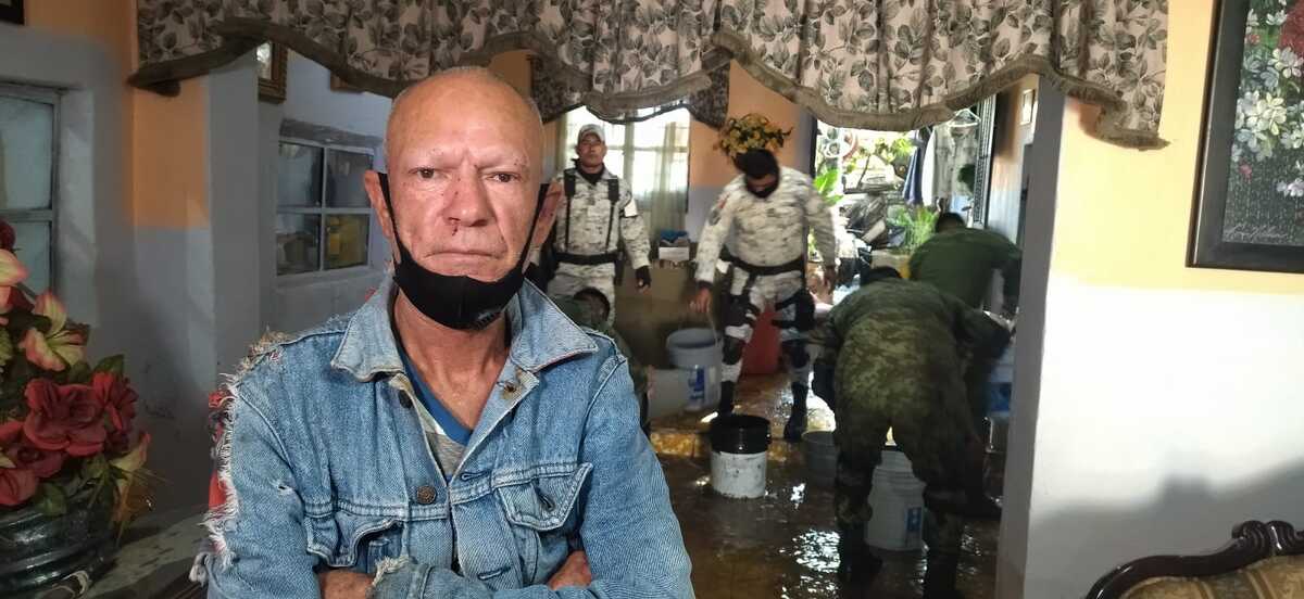 José Luis fue afectado por la inundaciones en Valle de Guadalupe (Diana Barajas)