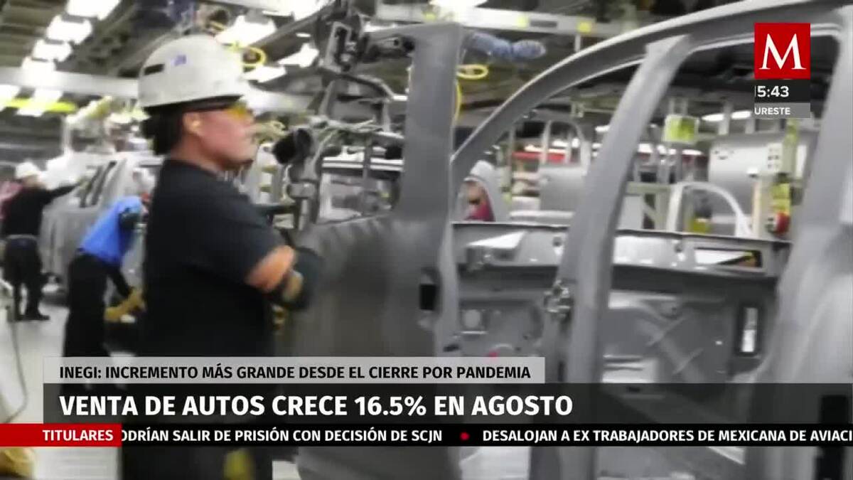 Venta de autos crece 16.5%
