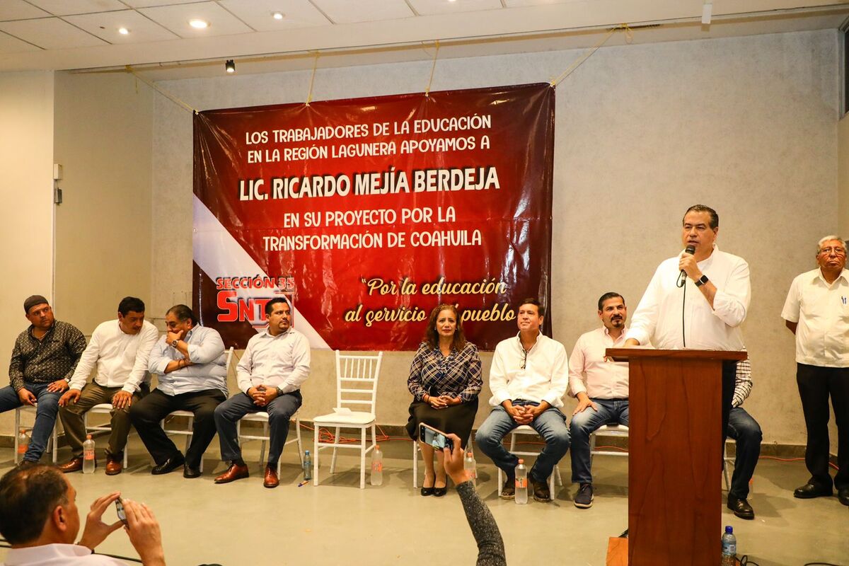 Maestros y líderes de la de sección 35 van “con todo” con Ricardo Mejía Berdeja