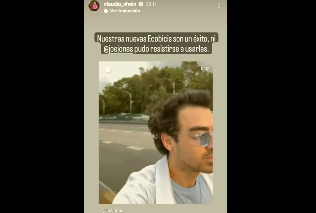 Sheinbaum presumió que Joe Jonas usó la ciclovía de Reforma.