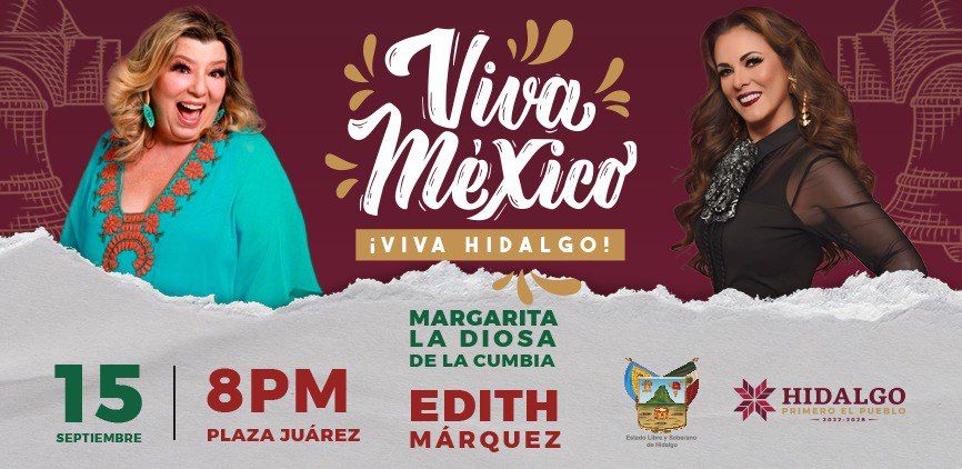 Grito de Independencia en Pachuca 2022.