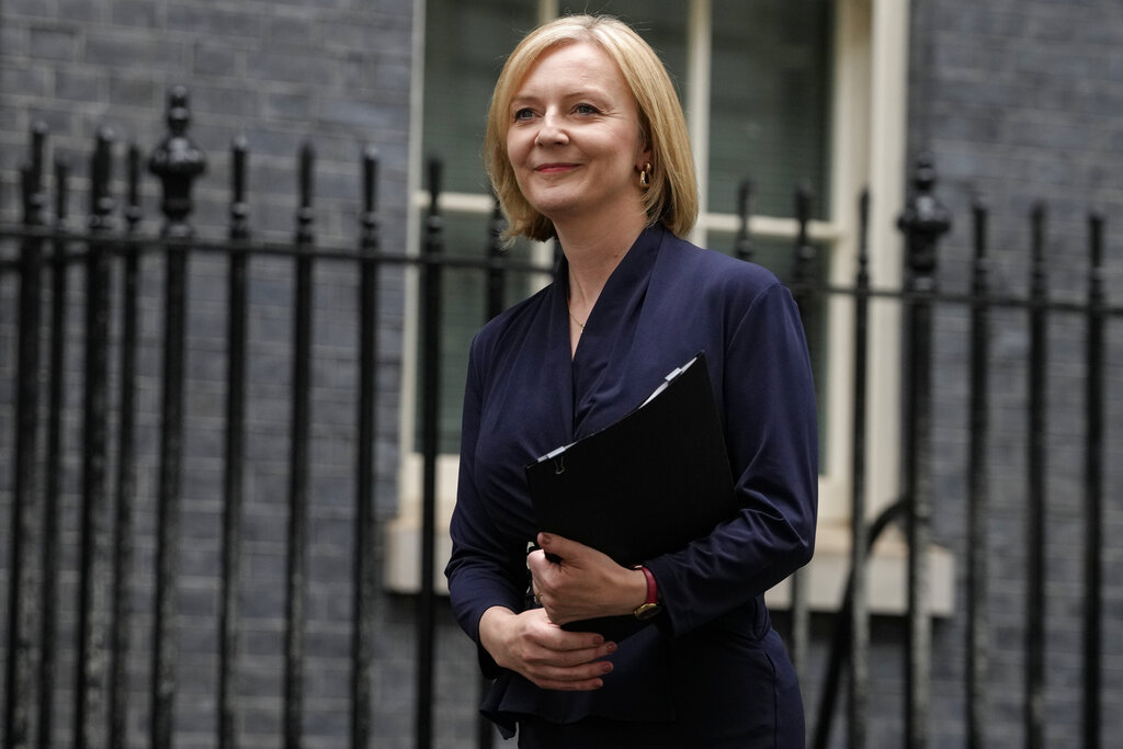 Liz Truss, primera ministra de Reino Unido. (AP)