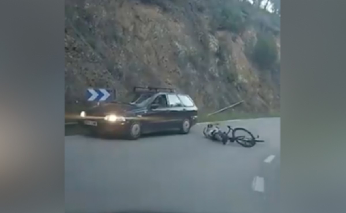 La situación fue captada a través de un vehículo en España. | Captura de video