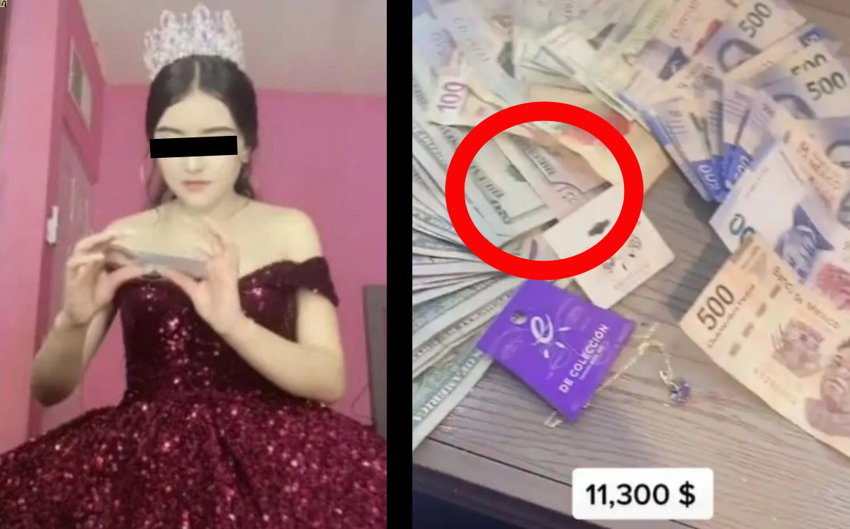 Critican a quinceañera que se quejó por billete roto tras recibir 11 mil pesos de regalo | ESPECIAL