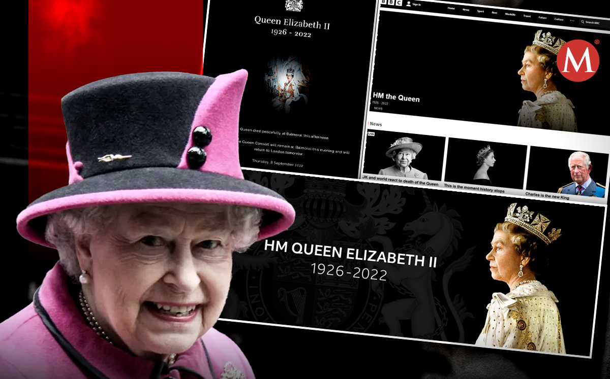 Medios, de luto por muerte de Isabel II.