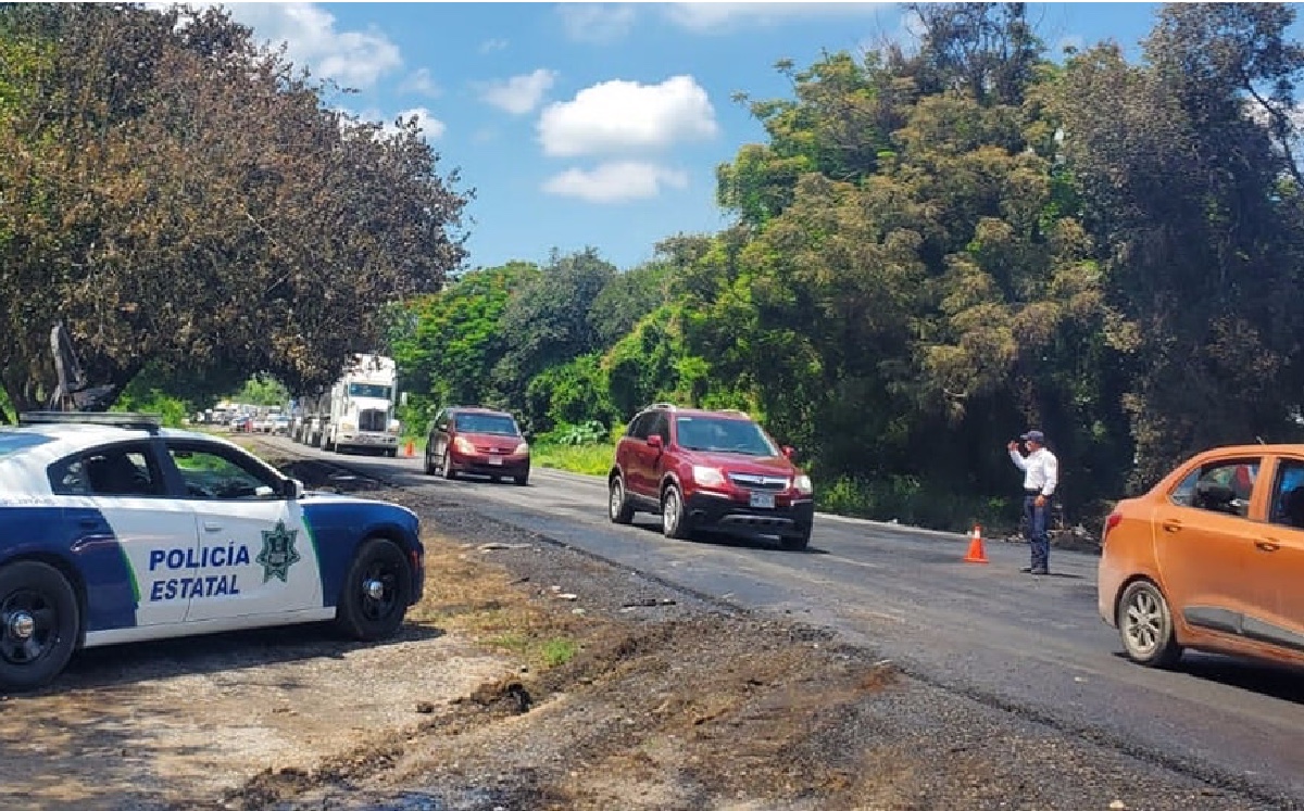 Carretera Victoria-Monterrey es abierta a vehículos tras accidente. (SSP Tamaulipas)