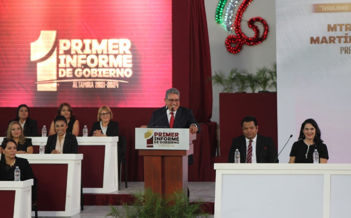 Armando Martínez rinde primer informe de gobierno de Altamira. (Sergio Sánchez)