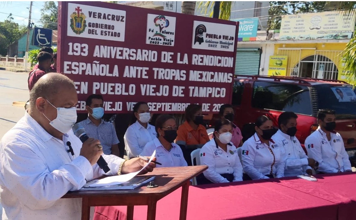 Celebran 193 aniversario de la rendición española en Pueblo Viejo