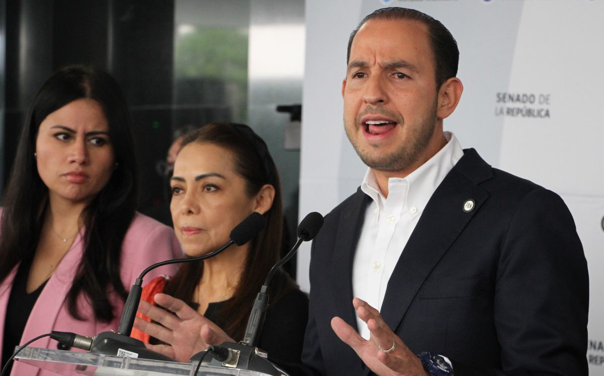 Marko Cortés, presidente del PAN, durante una conferencia de prensa. | Cuartoscuro