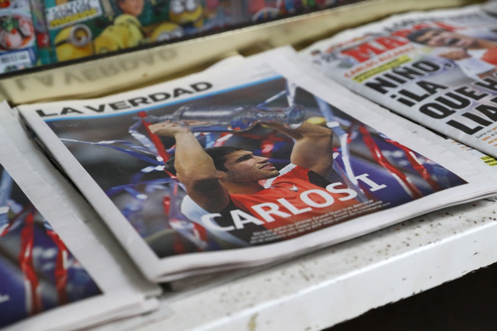 Portadas de Alcaraz tras ganar el US Open (Reuters)