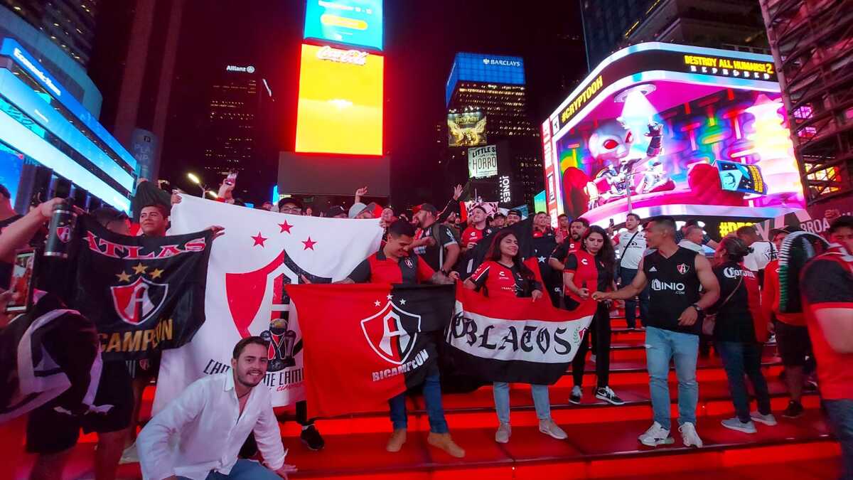 Aficionados de Atlas toman Nueva York previo a la Campeones Cup (Alberto Ávalos)