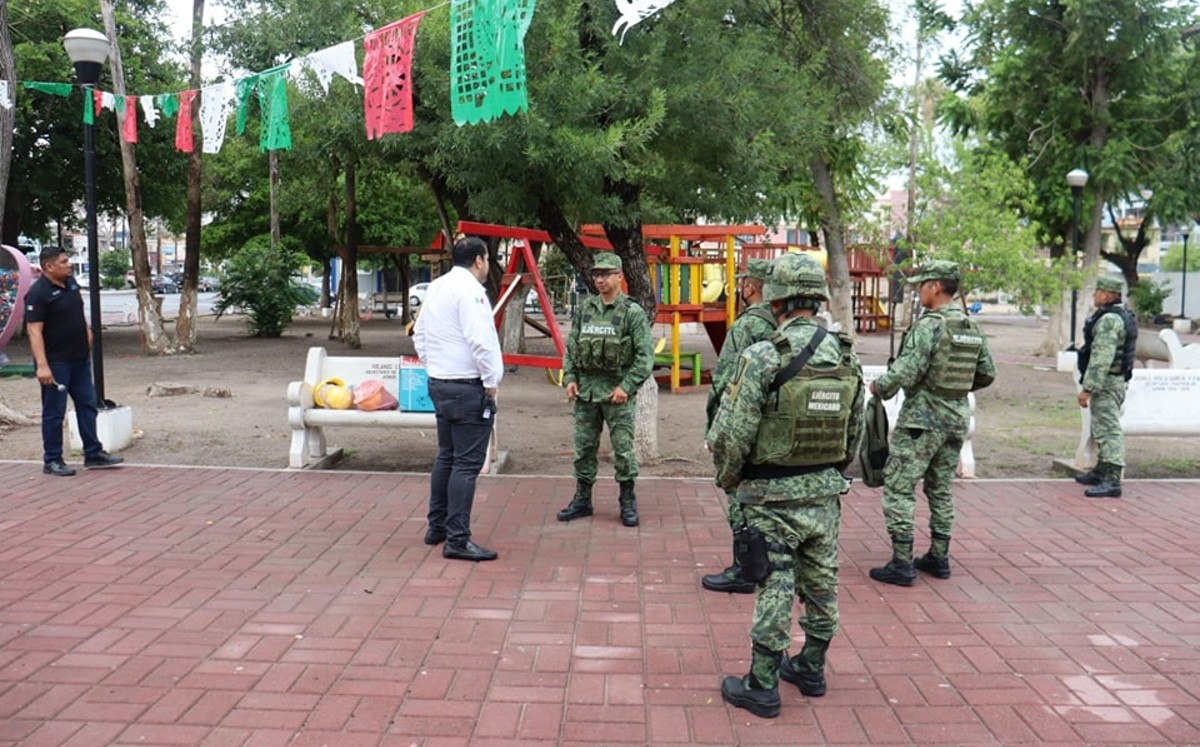 Ejército mexicano en Miguel Alemán, Tamaulipas. (Gobierno Municipal de Miguel Alemán)