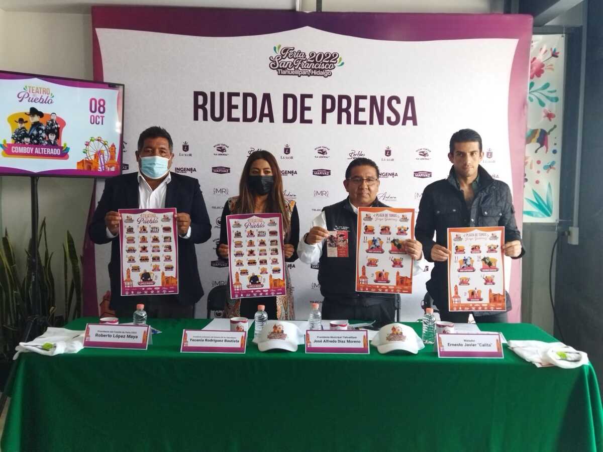 Rueda de prensa para presentación de Feria San Francisco 2022 de Tlahuelilpan (Elizabeth Hernández)