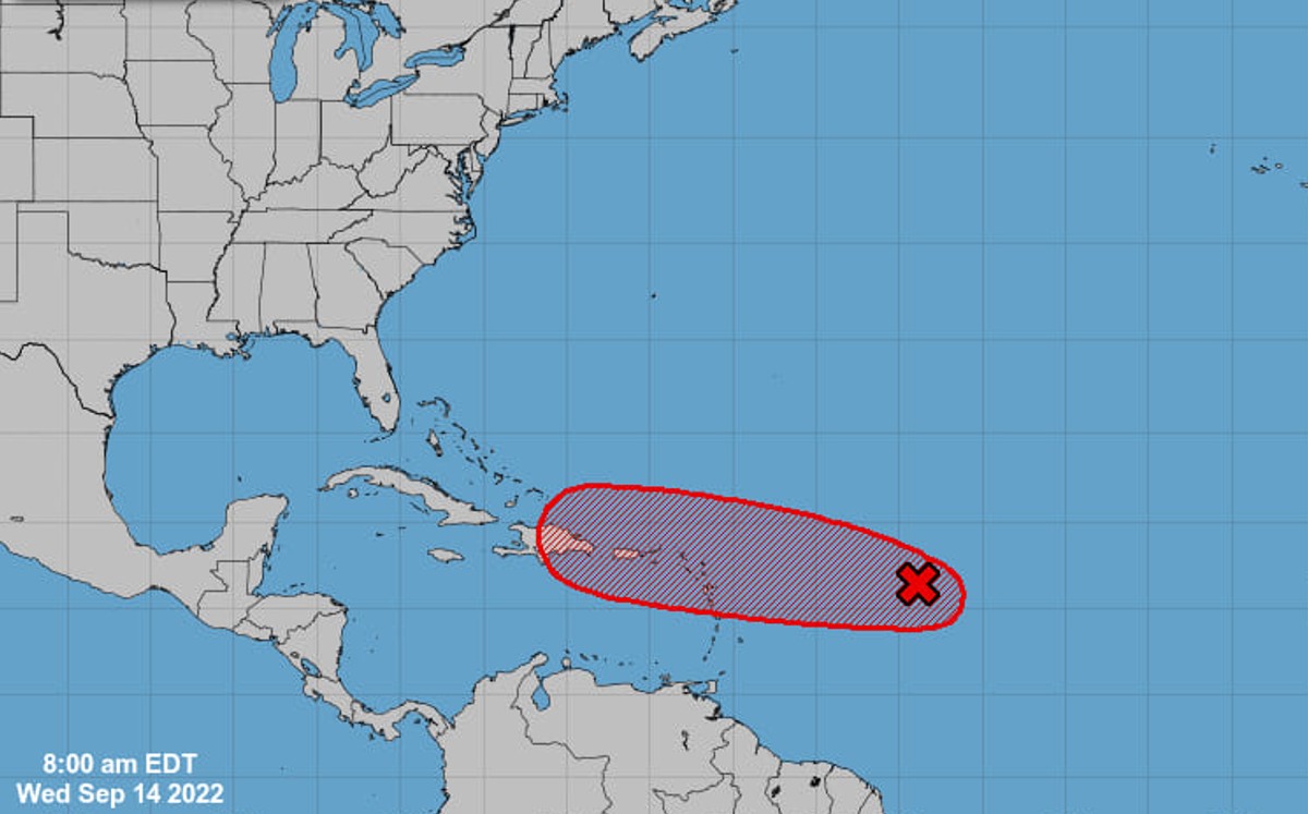 Dicho fenómeno se encuentra a 3,940 km al este de las costas de Quintana Roo