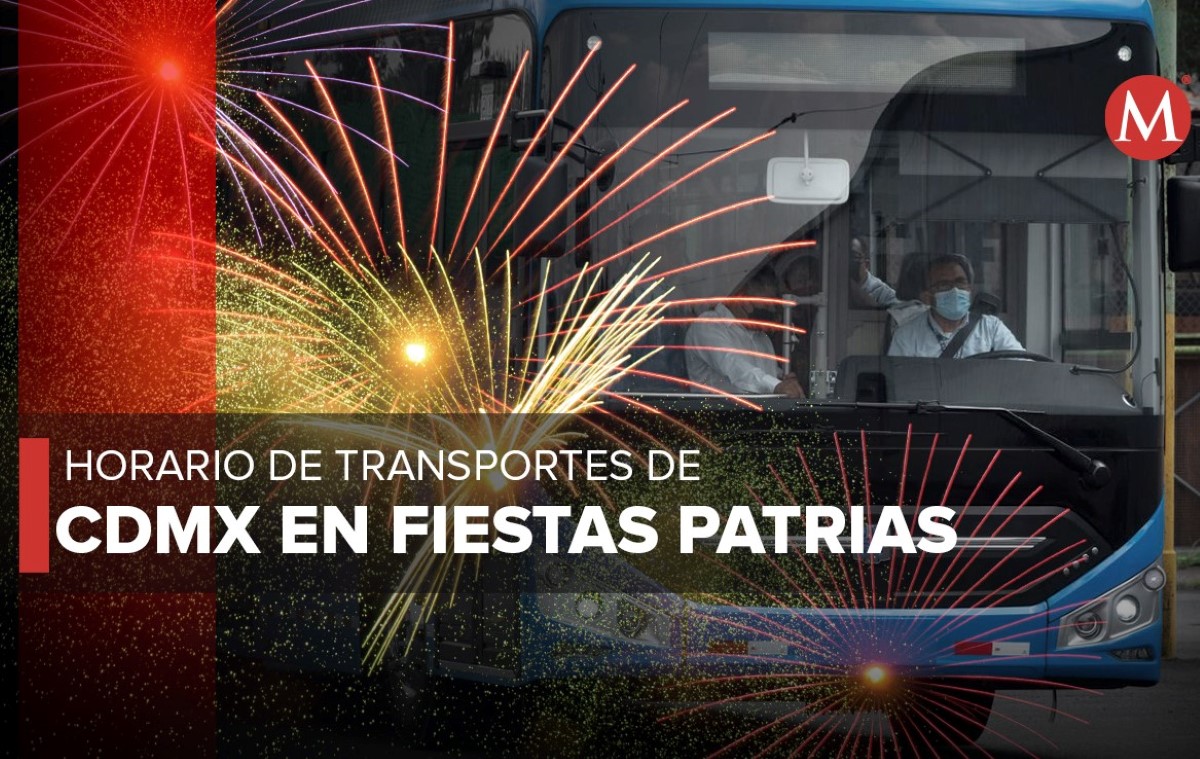 El Metro y el Metrobús operarán con horario especial por las fiestas patrias. | Foto: Cuartoscuro Diseño: Oscar Ávila