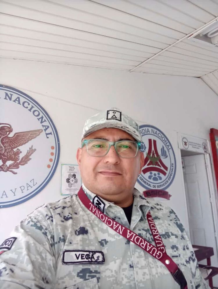 Esteban Vega Ramírez, miembro de la Guardia Nacional que fue detenido. (Especial)