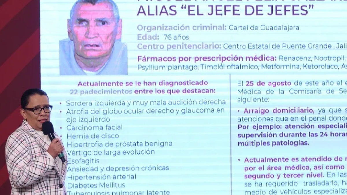 A Miguel Ángel Félix Gallardo se le han diagnosticado 22 padecimientos: SSPC