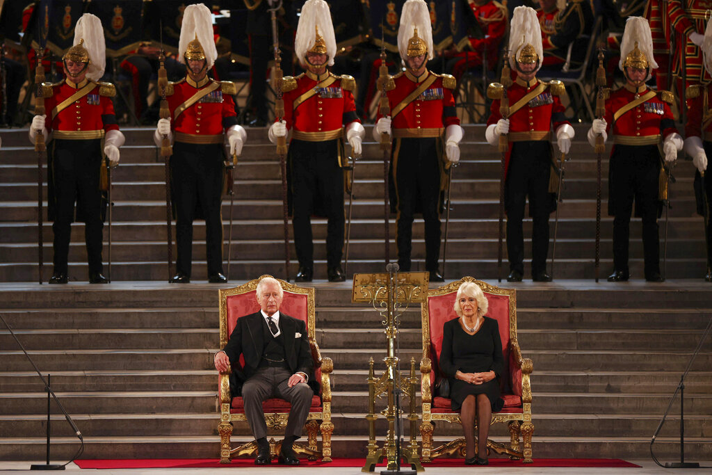El rey Carlos III y la reina consorte Camila. | AP