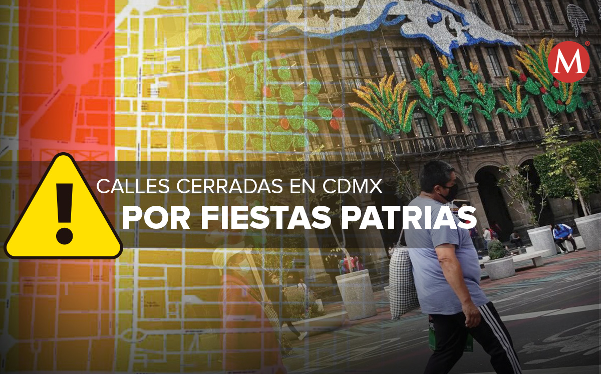 La SSC cerrará el paso en el Centro Histórico por el Grito de Independencia. | Foto: Cuartoscuro Diseño: Oscar Ávila
