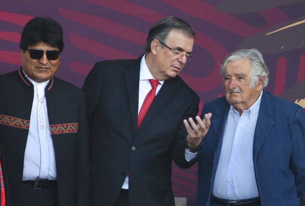Evo Morales, Marcelo Ebrard y José Mujica | Ariel Ojeda