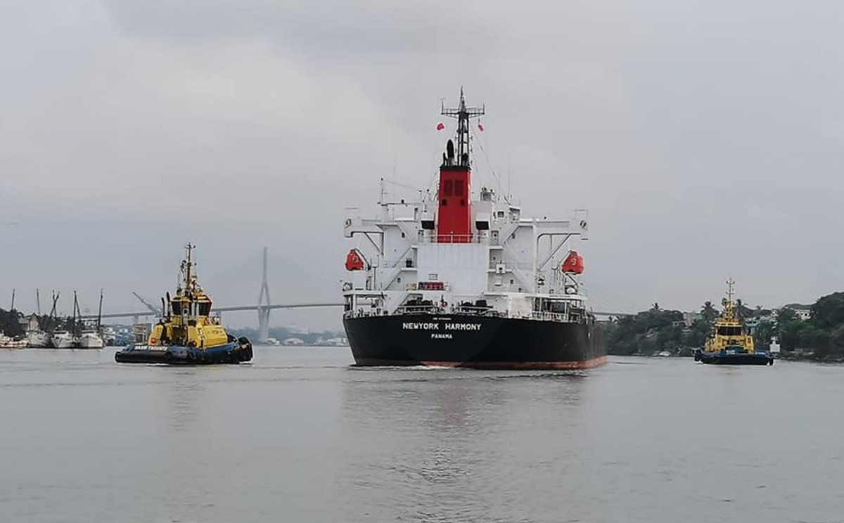 Puerto de Tampico presentó crecimiento en su carga general durante agosto. | Foto: Redes sociales