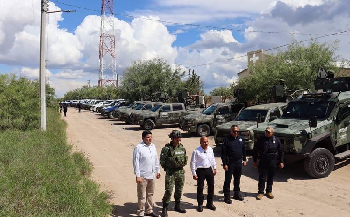 Base de seguridad en Miguel Alemán, Tamaulipas.