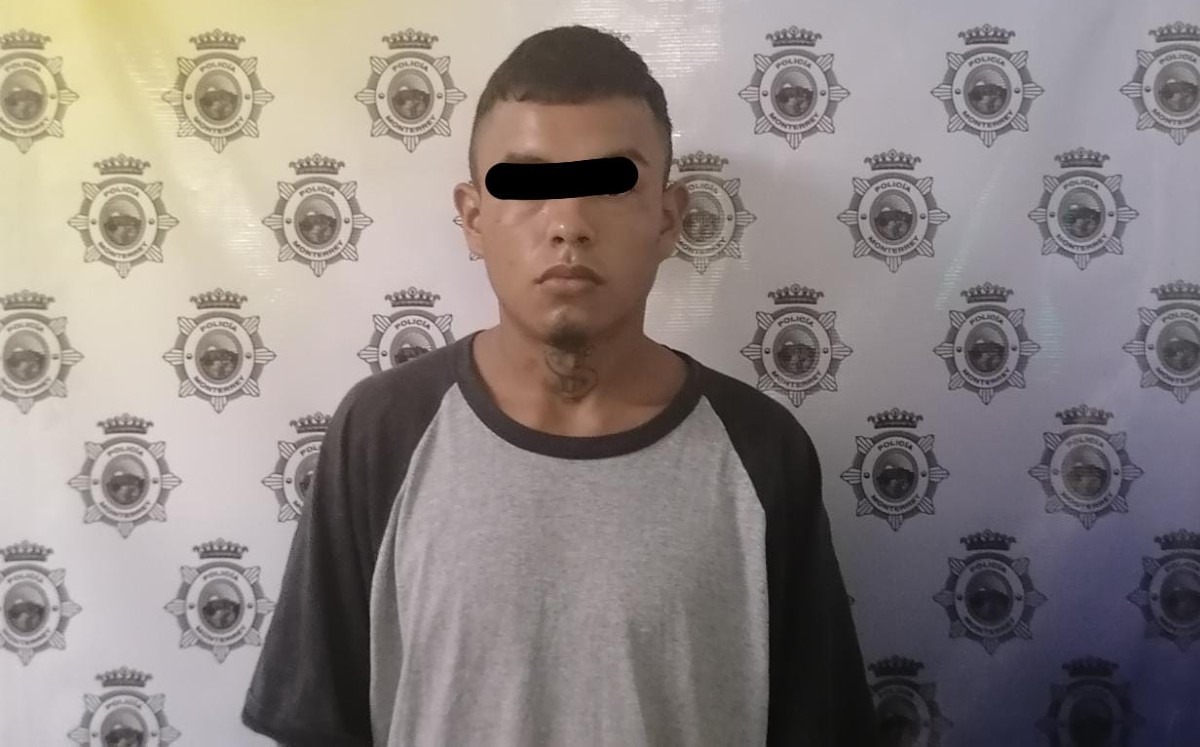 Juan Antonio, de 21 años, fue capturado por Policías de Monterrey en el cruce de las calles Palma y Camelia en la colonia Moderna / Israel Santacruz