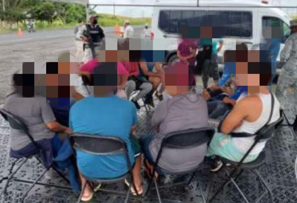 Todos los migrantes fueron puestos a disposición del INM. (Isabel Zamudio)
