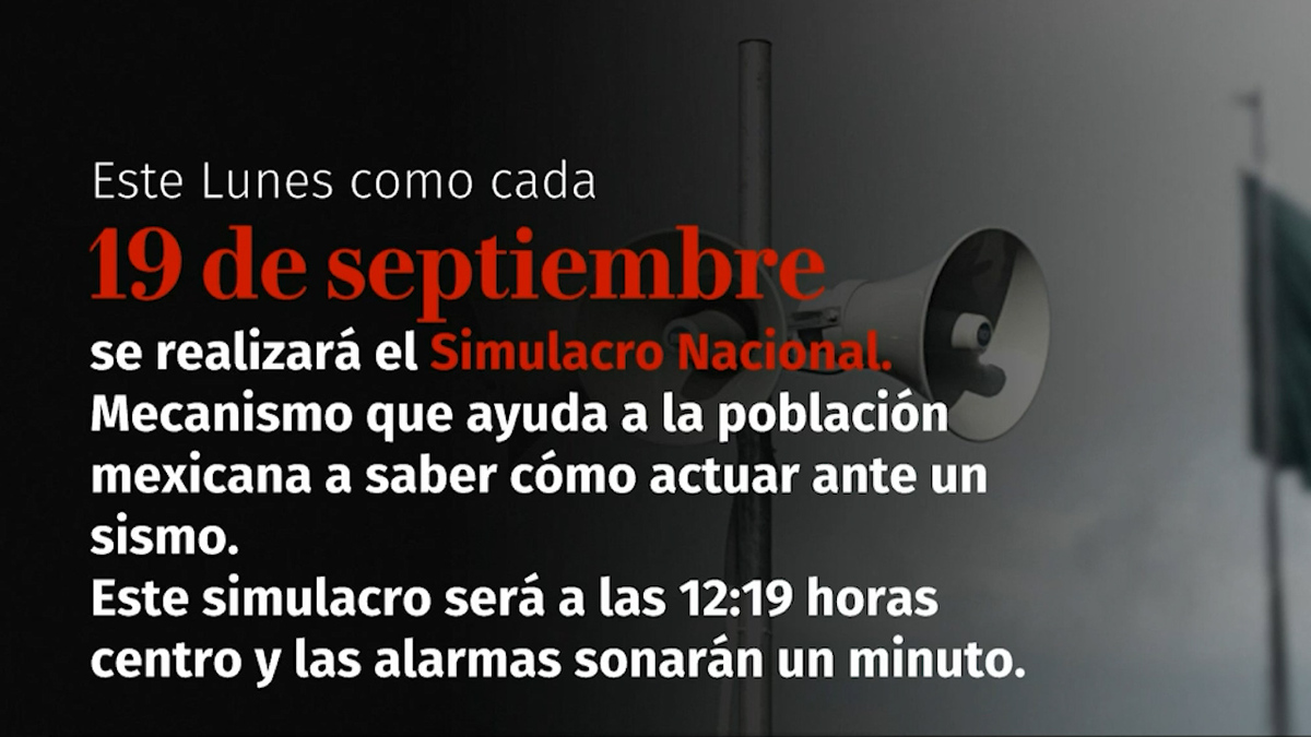 Se realizará simulacro nacional como cada 19 de septiembre