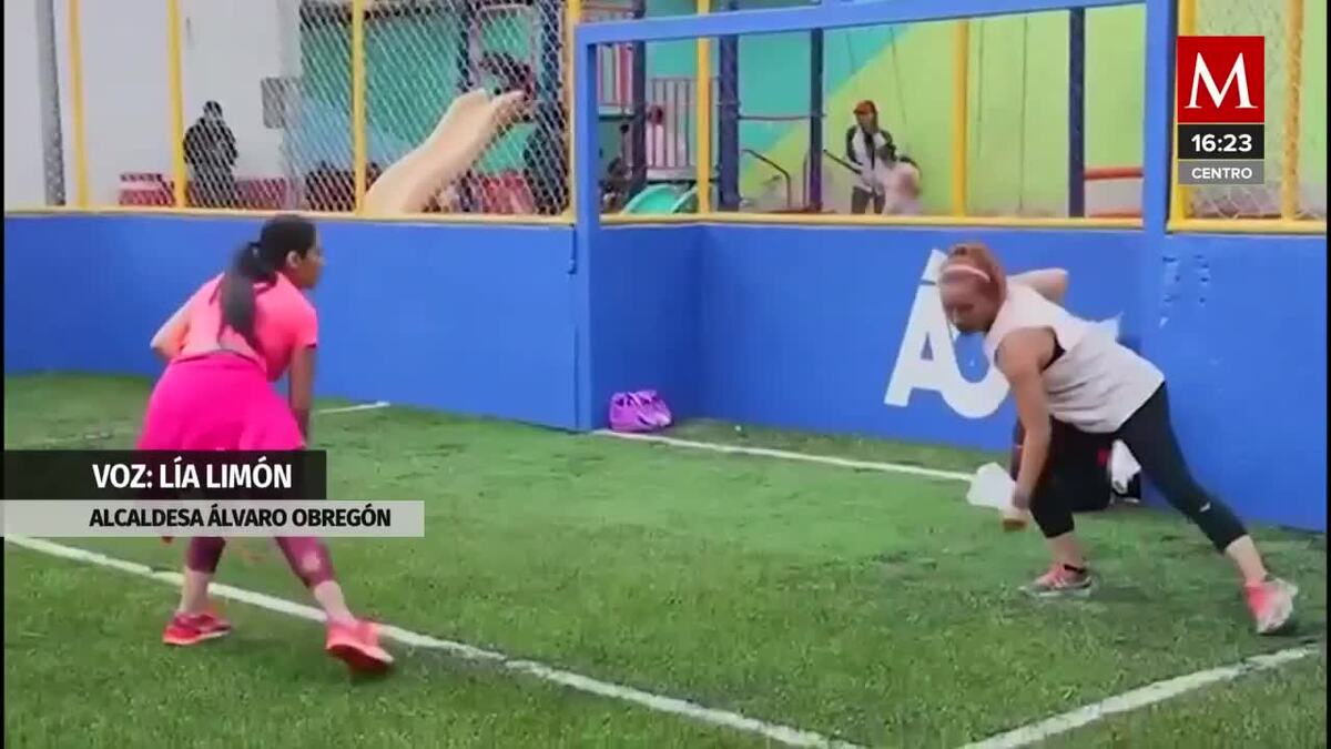 Inauguran dos canchas de fútbol en Álvaro Obregón