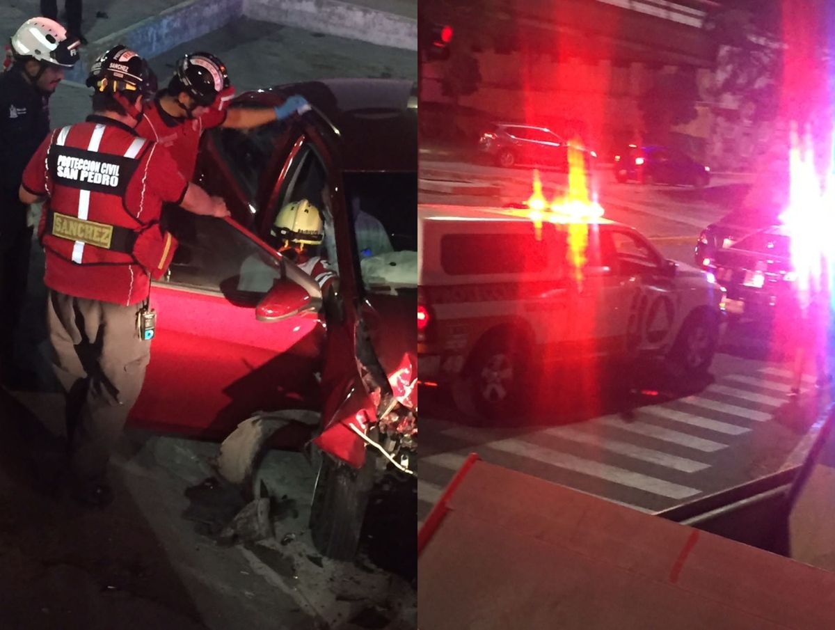 En el lugar, el hombre permanecía en el auto cuando llegaron elementos de Protección Civil. Foto: Especial