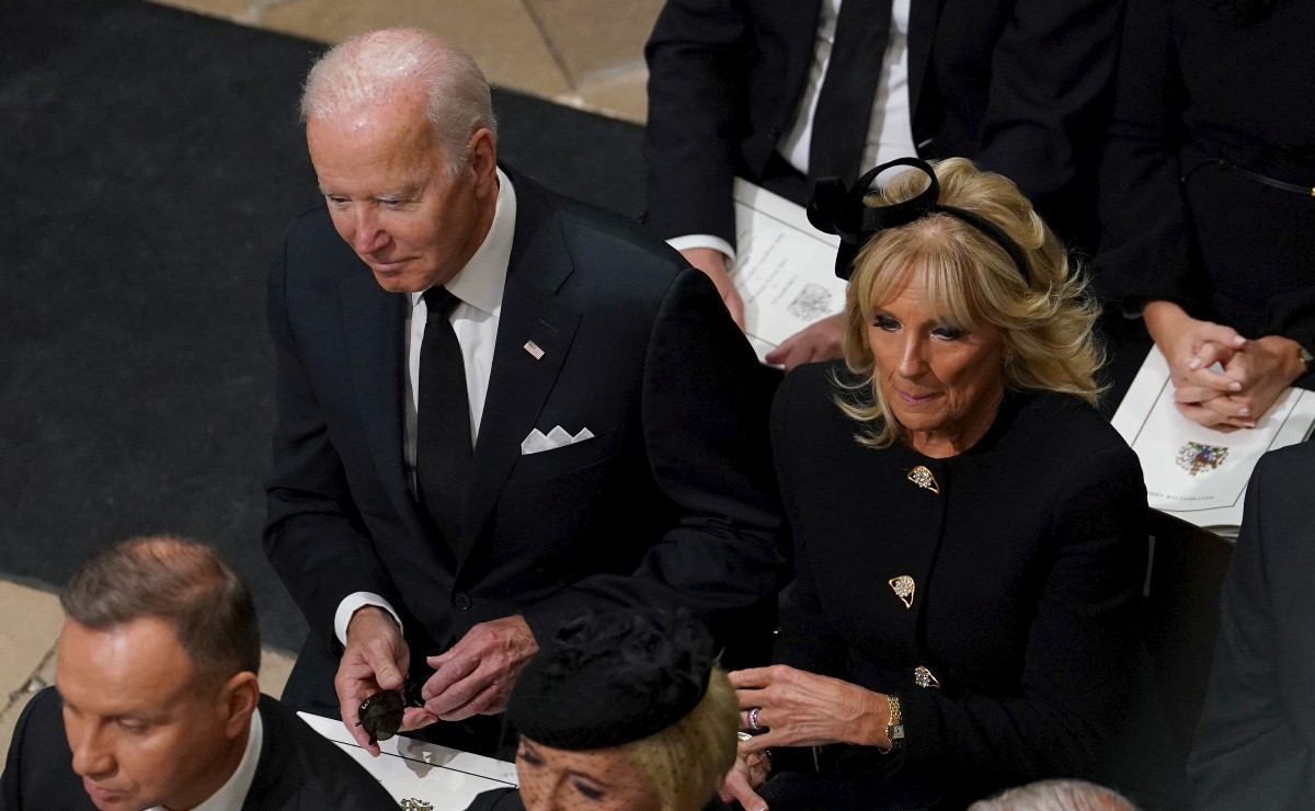 Joe y Jill Biden en el funeral de la reina Isabel II. | Reuters