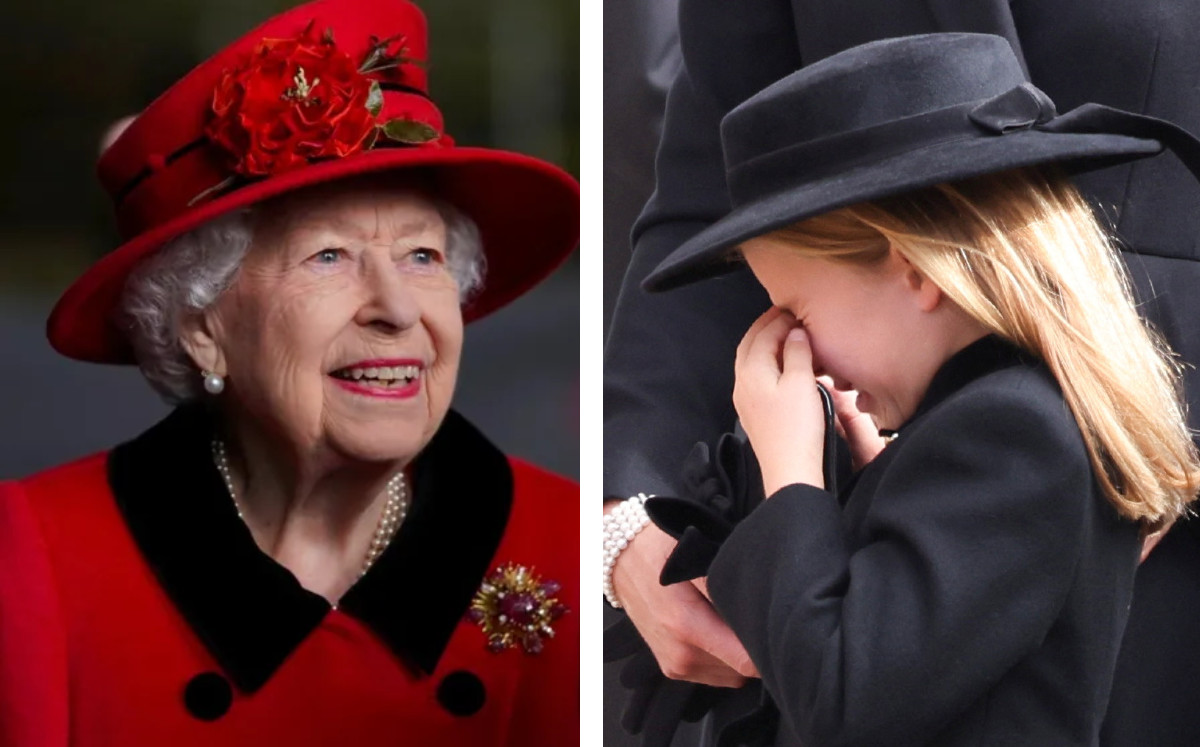 Princesa Charlotte llora en el funeral de su bisabuelita, la reina Isabel II | ESPECIAL