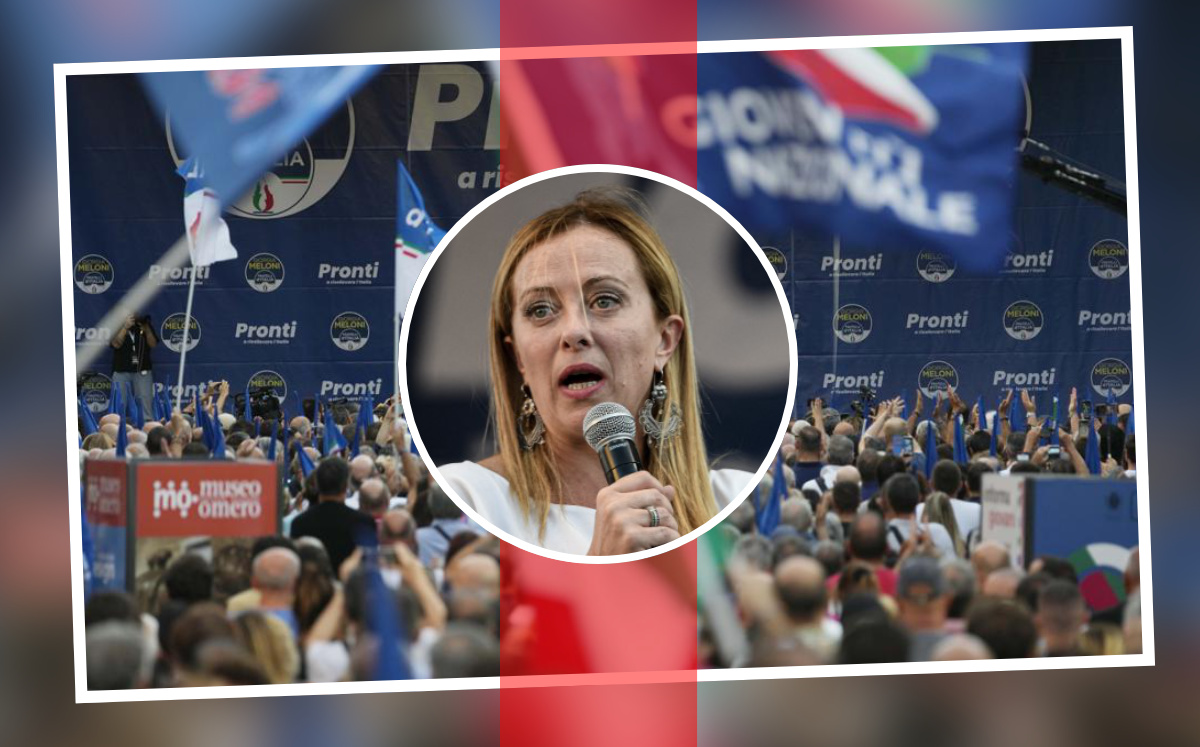Giorgia Meloni lidera en las encuestas para ser primera ministra de Italia. (AP / AFP / Ilustración)
