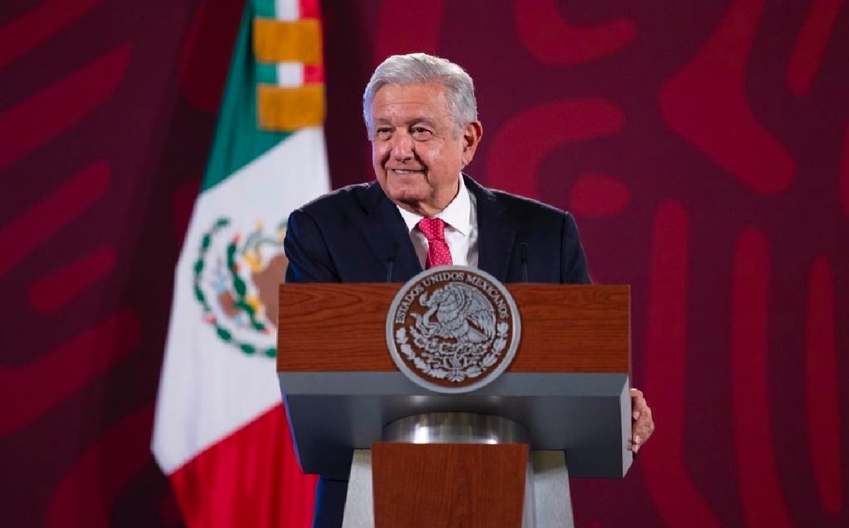 López Obrador durante su conferencia mañanera de hoy en Palacio Nacional. | Cortesía
