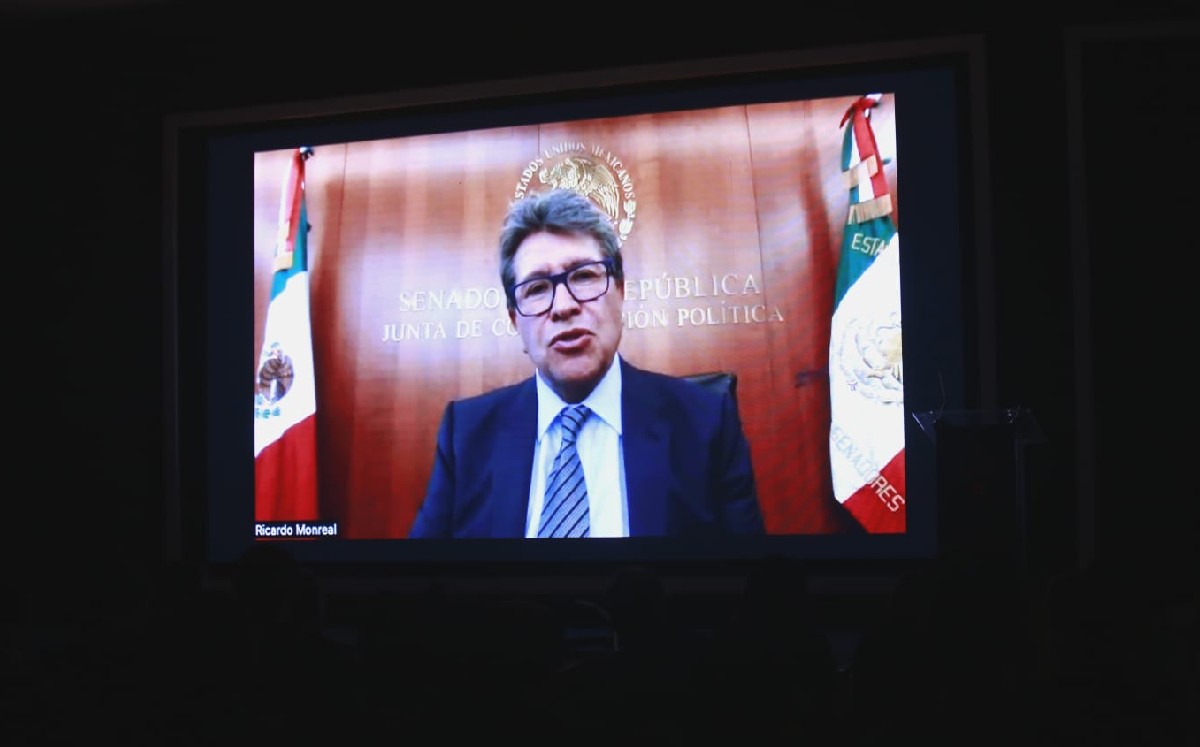 Ricardo Monrreal participa en una conferencia virtual en el Forbes México 10 Aniversario Economía y Negocios. Foto: Juan Carlos Bautista.